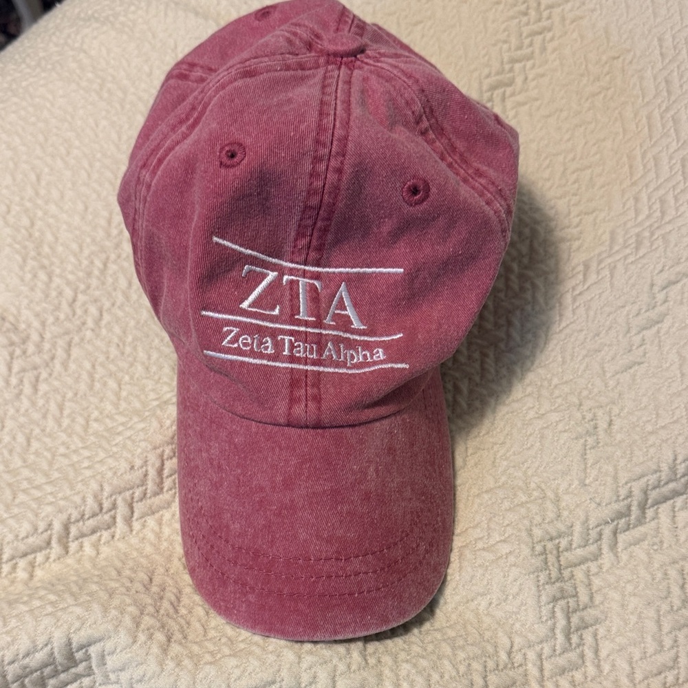 ZTA Zeta Tau Alpha Red baseball hat / Cap